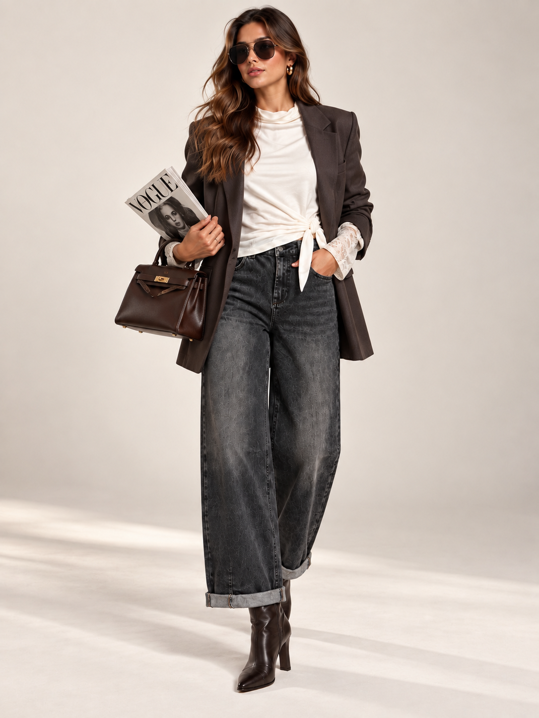 Jeans Barrel Nero Ludovica