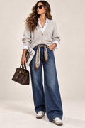 Jeans Elvira con Foulard in Vita