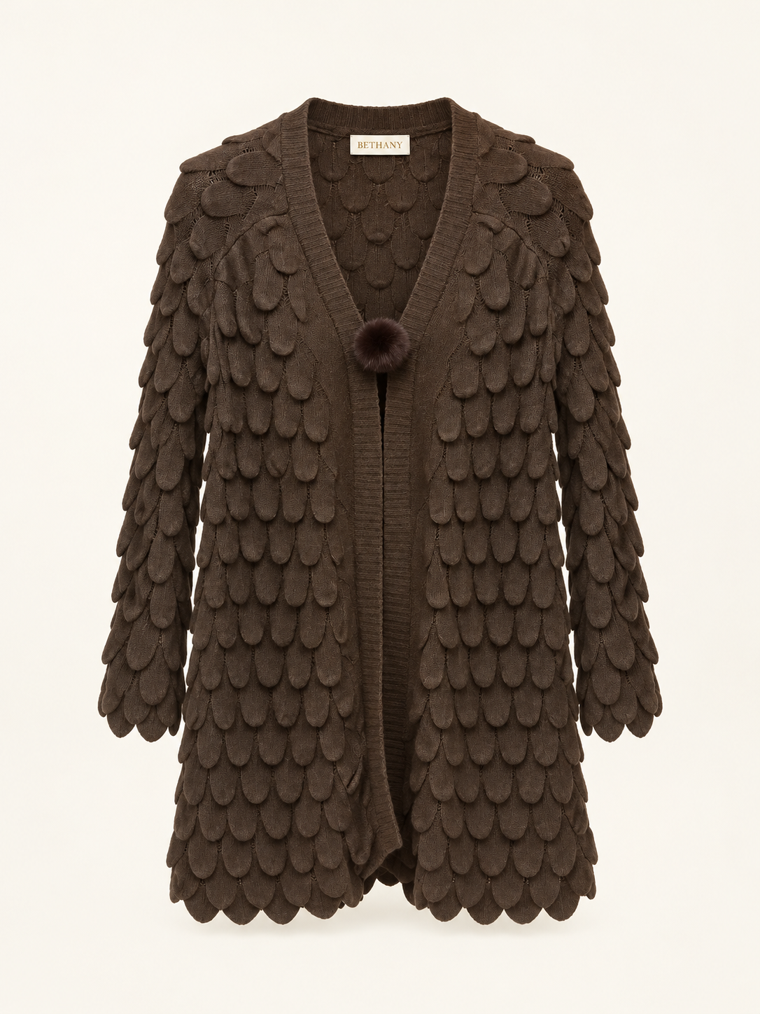 Cardigan Audrey con Lavorazione a Petali 3D