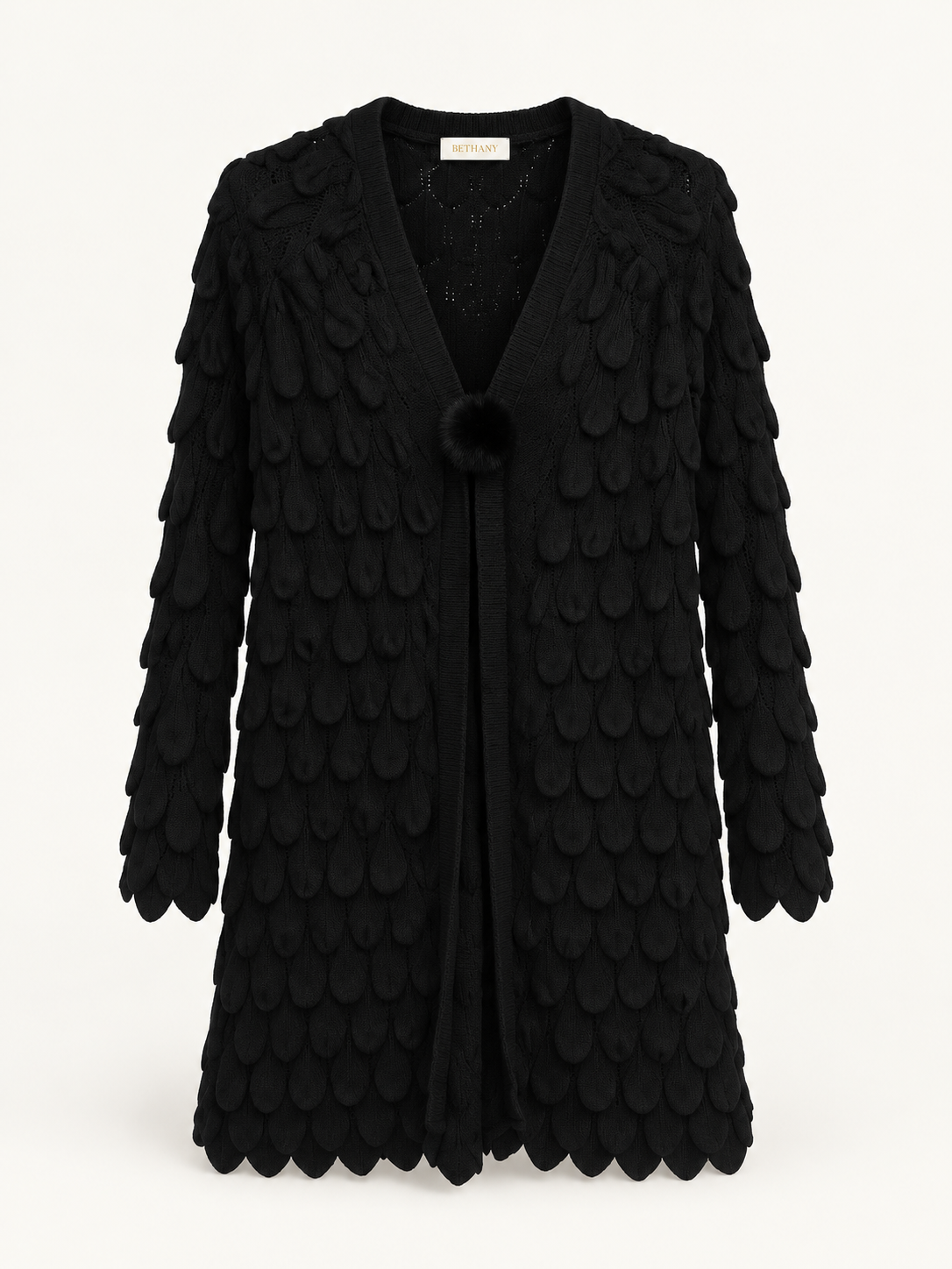 Cardigan Audrey con Lavorazione a Petali 3D