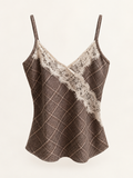 Top Giselle Scozzese Con Pizzo