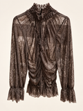 Blusa in Pizzo Vittoria con Rouches