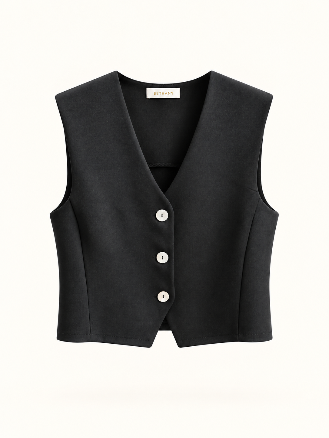 Gilet Bloom Con Bottoni e Scollo a V