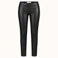 Leggings Nadia Skinny in Ecopelle Nera a Vita Alta