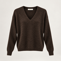 Pullover Noémie in Morbida Maglia con Scollo a V e Maniche Lunghe