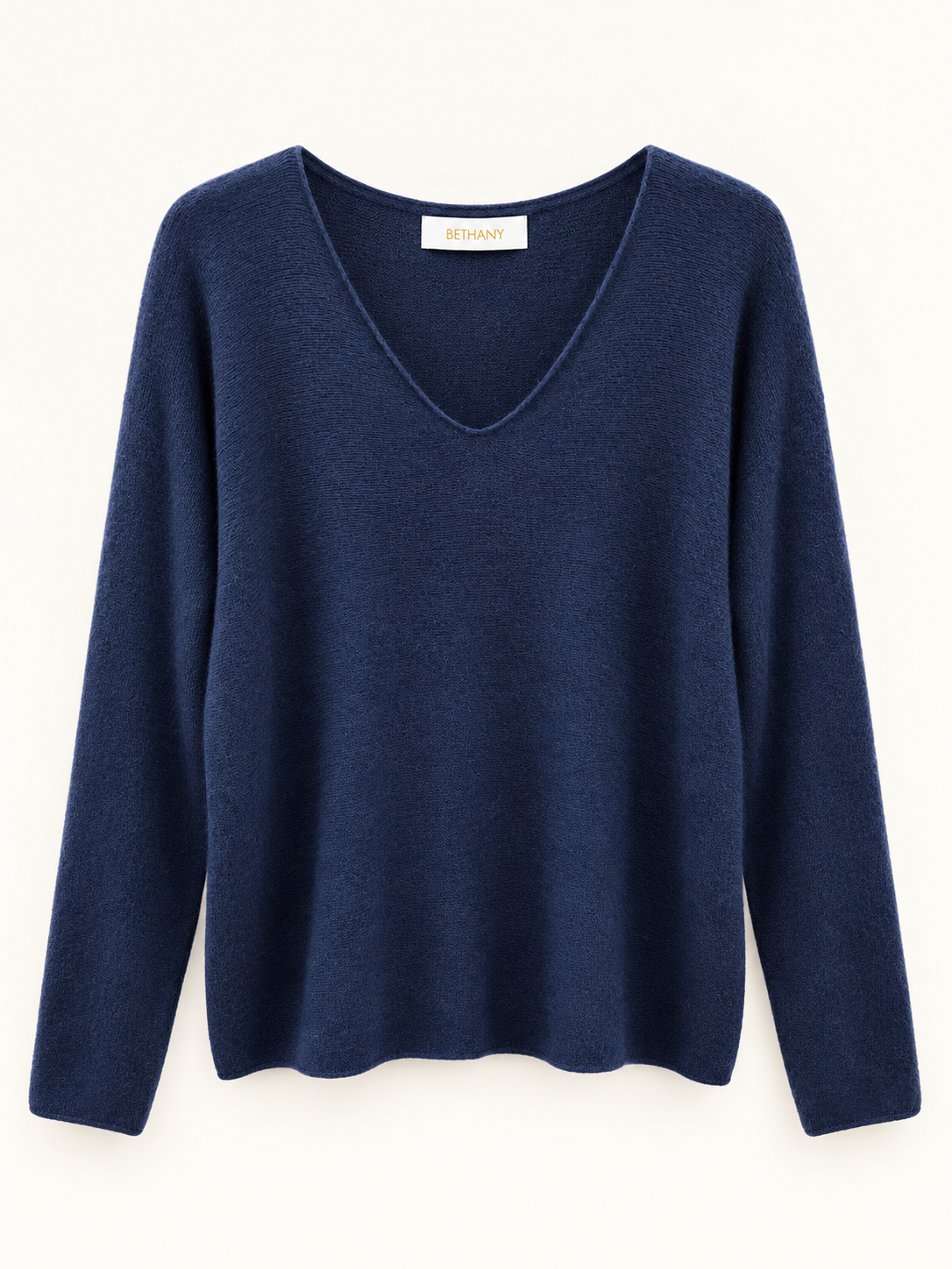 Maglia Sienna  in Maglia Morbida con Scollo a V e Maniche Lunghe