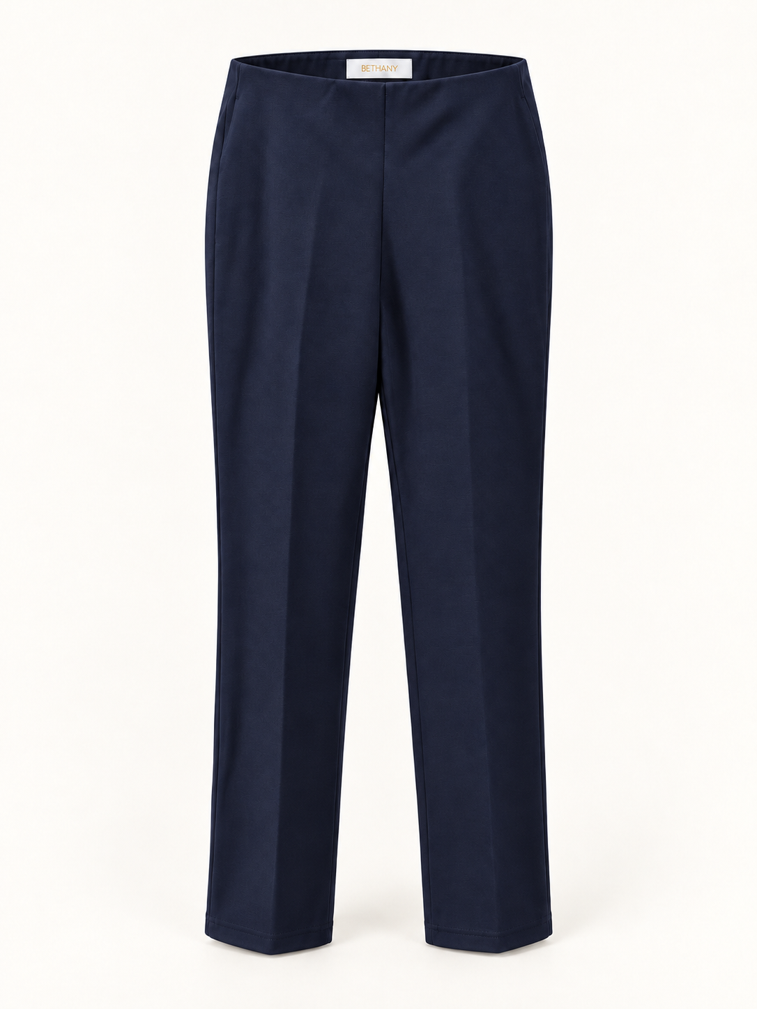 Pantaloni Eleganti a Vita Alta - Taglio Dritto con Piega Frontale
