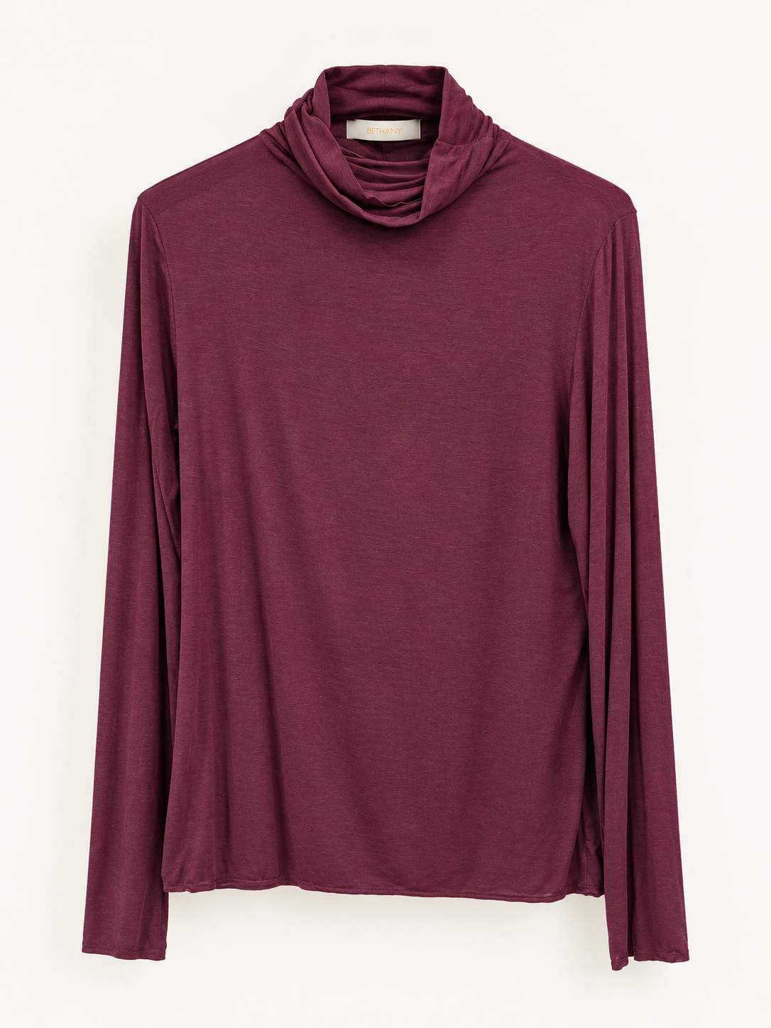 Maglia Helena con Collo Morbido a Ciambella e Maniche Lunghe