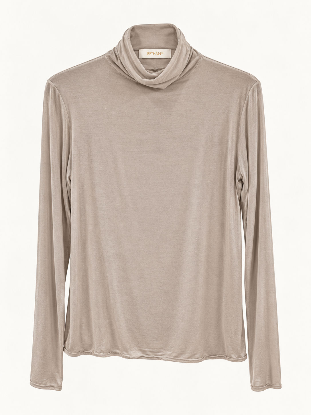 Maglia Helena con Collo Morbido a Ciambella e Maniche Lunghe