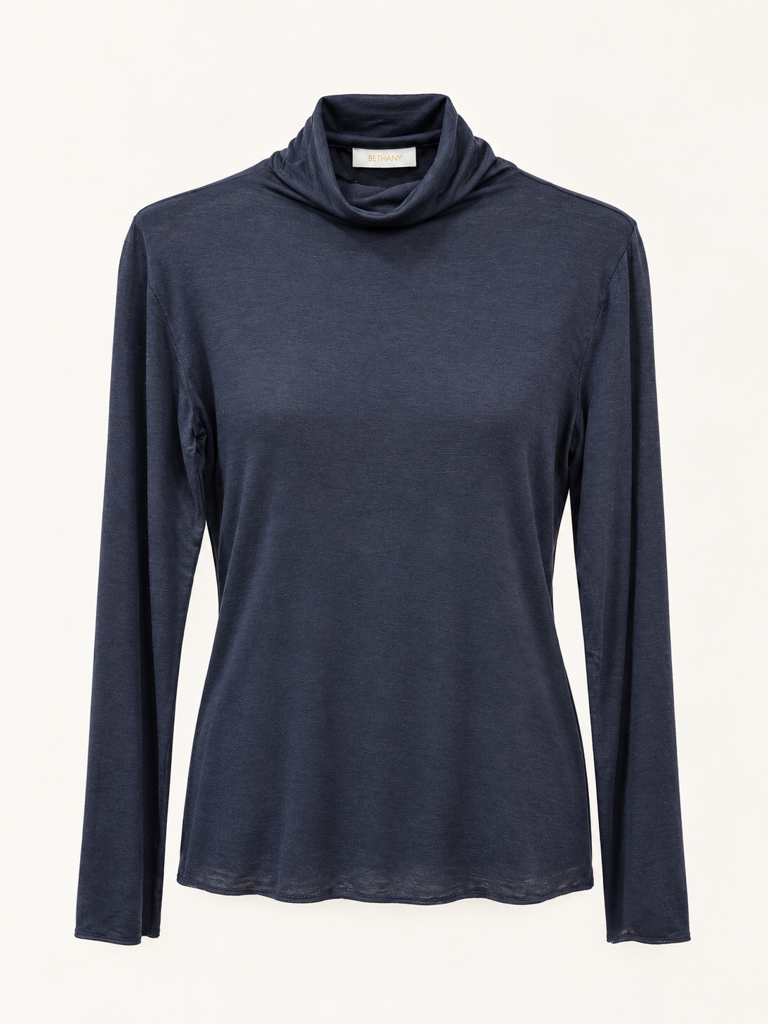 Maglia Helena con Collo Morbido a Ciambella e Maniche Lunghe