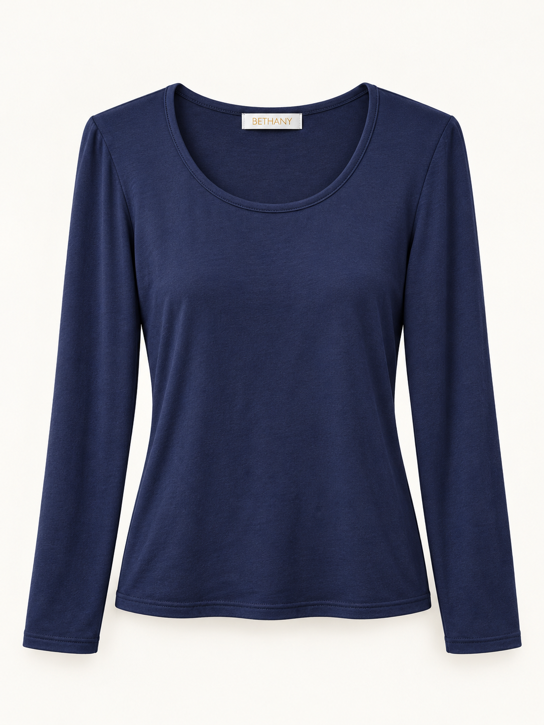 Maglia Farah con Scollo Rotondo Ampio e Maniche Lunghe – Basic Elegante