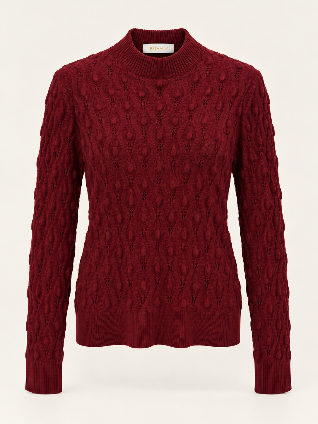 Pullover Tamara con Lavorazione a Trecce e Dettagli Traforati – Pullover Elegante