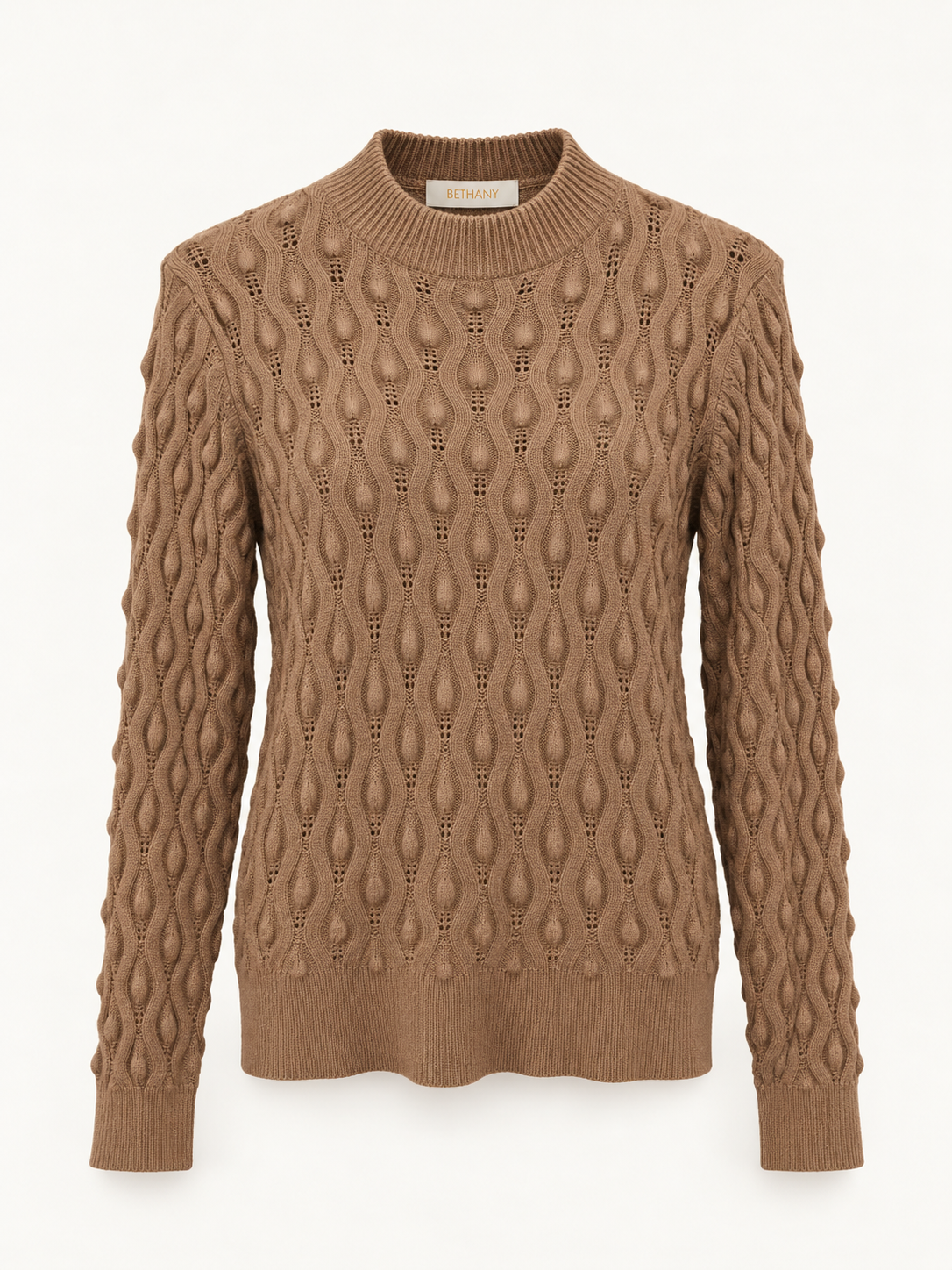 Pullover Tamara con Lavorazione a Trecce e Dettagli Traforati – Pullover Elegante