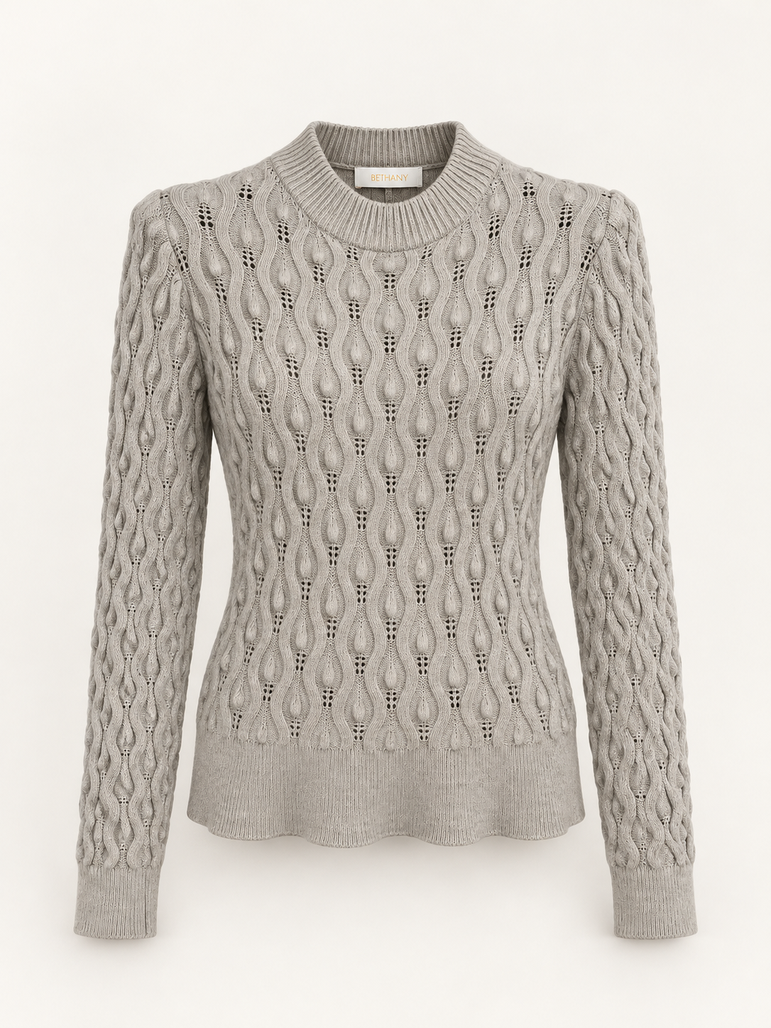 Pullover Tamara con Lavorazione a Trecce e Dettagli Traforati – Pullover Elegante