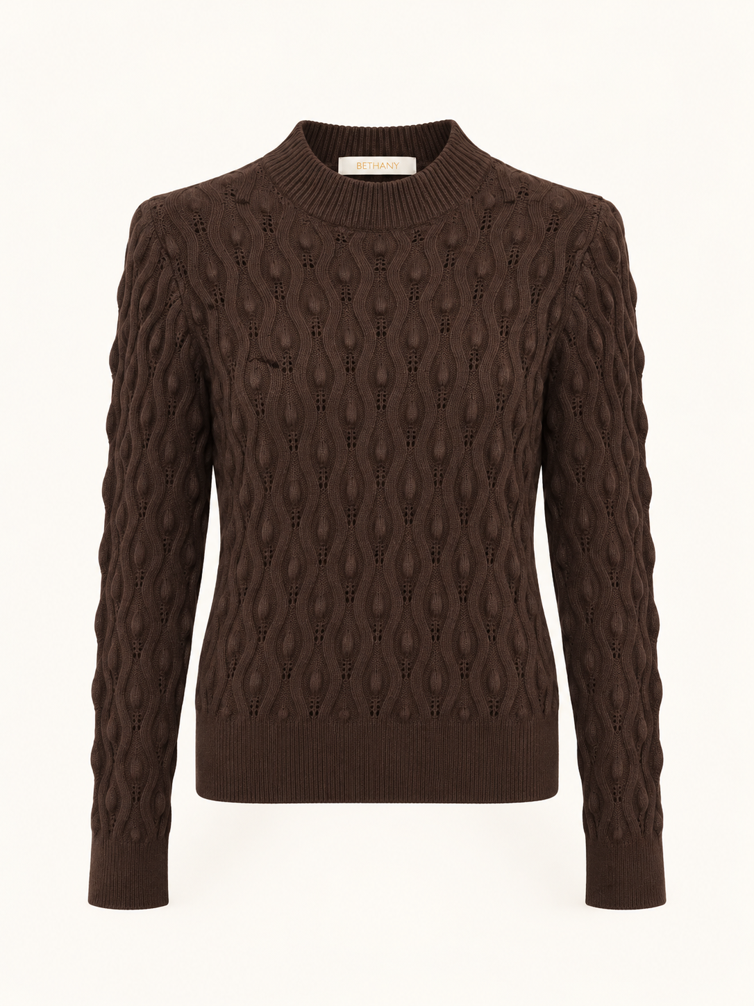 Pullover Tamara con Lavorazione a Trecce e Dettagli Traforati – Pullover Elegante