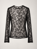 Maglia Arielle in pizzo trasparente e floreale