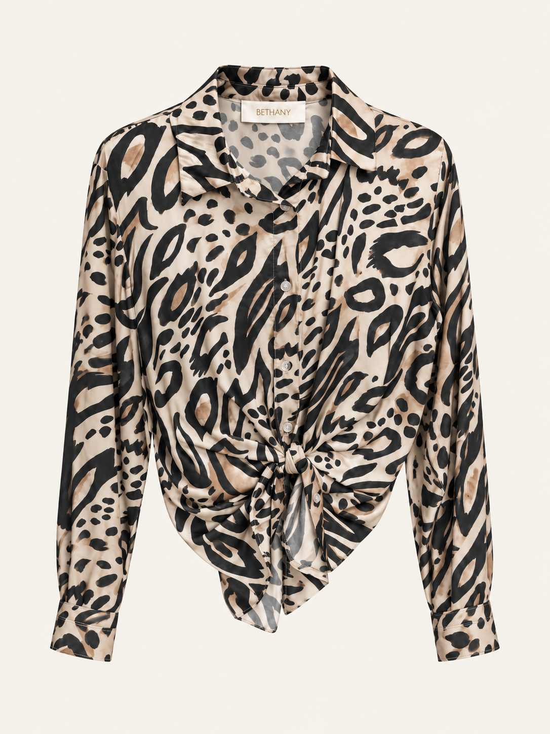 Camicia Animalier Satin Amalthea