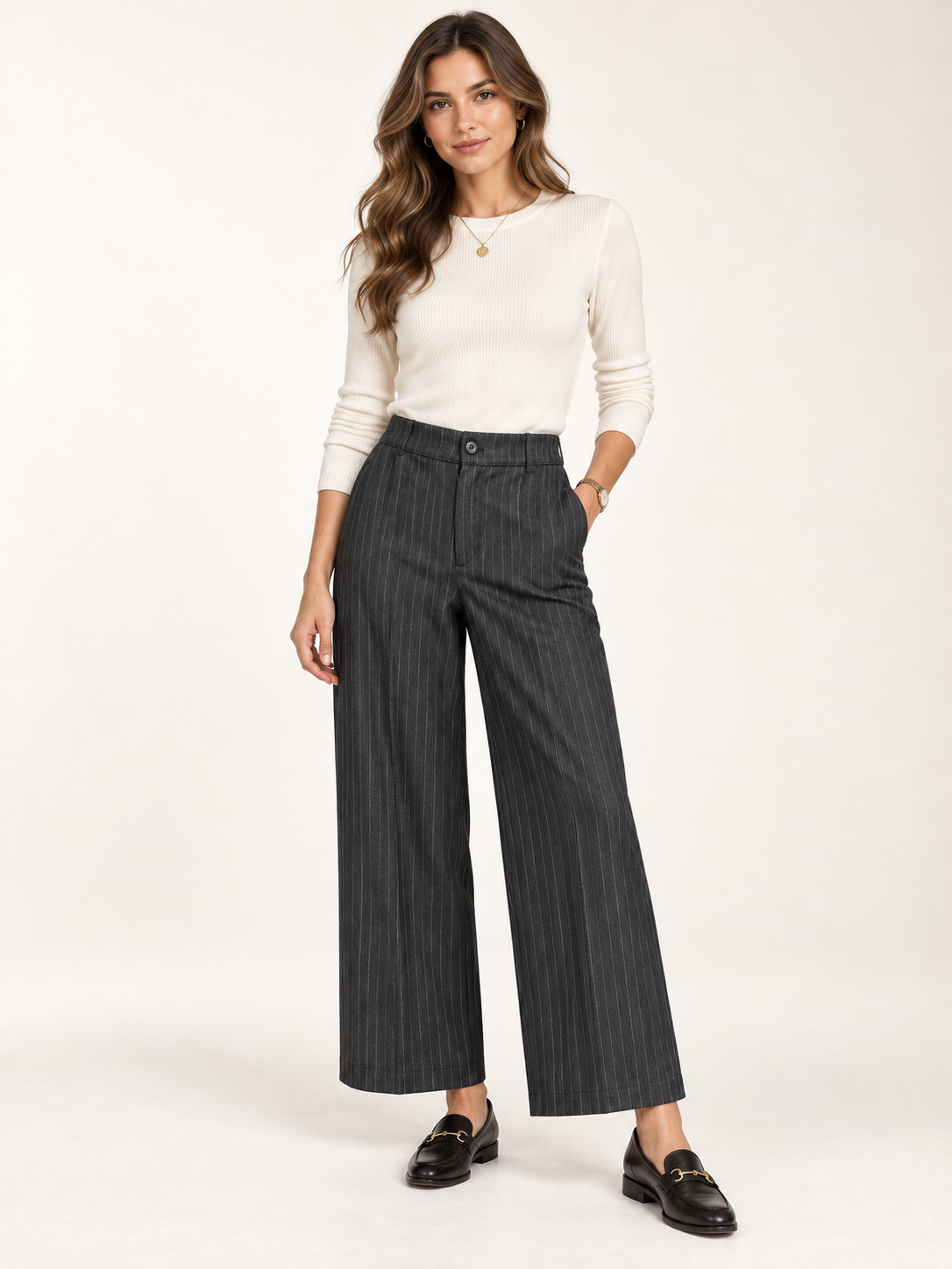 Pantalone Ginevra Gessato