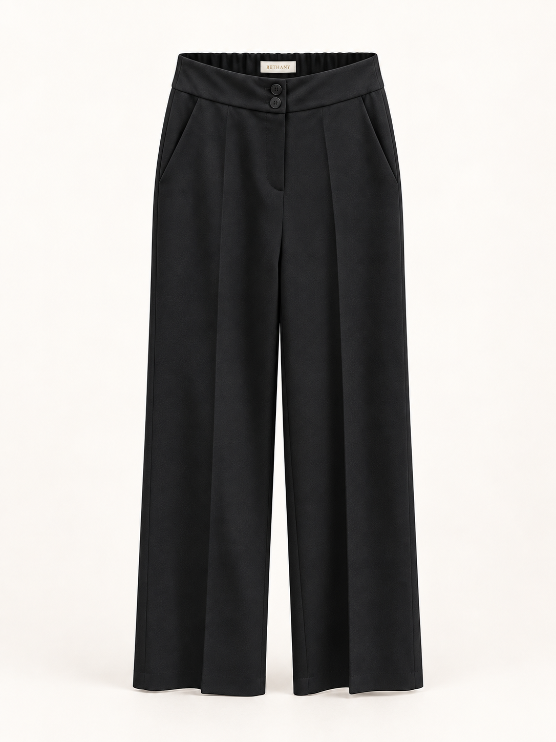 Pantalone Palazzo Clarissa Vita Alta con Doppio Bottone