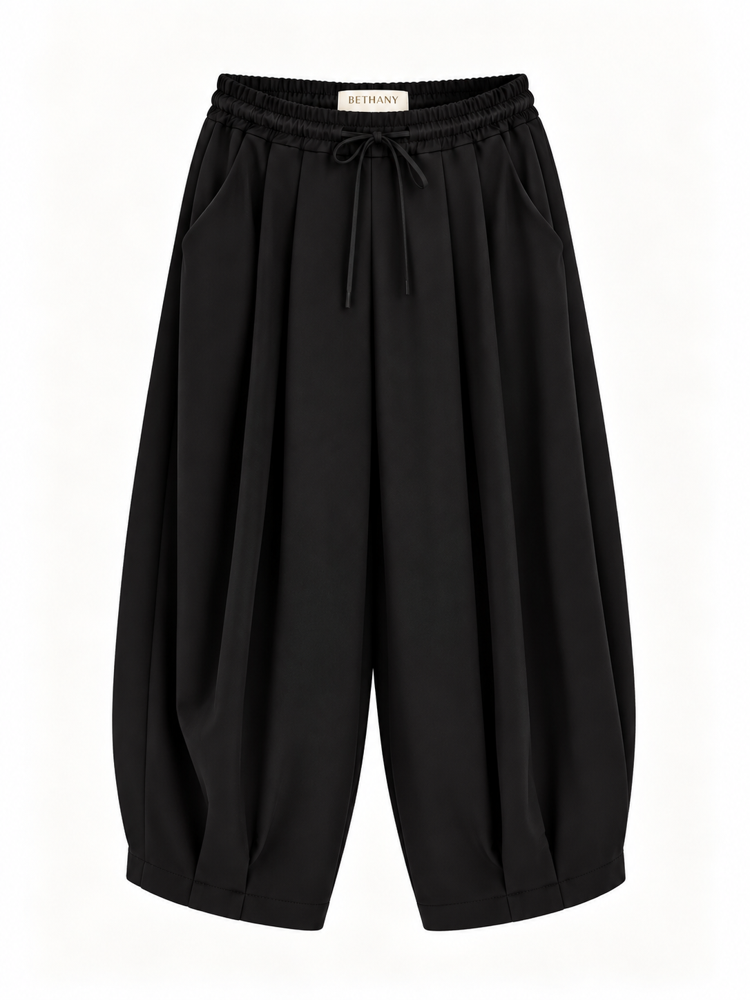Pantaloni  Balloon a Vita Alta con Elastico e Coulisse