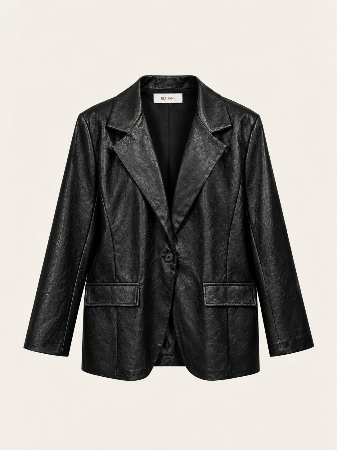 Blazer Effetto Pelle Elegante