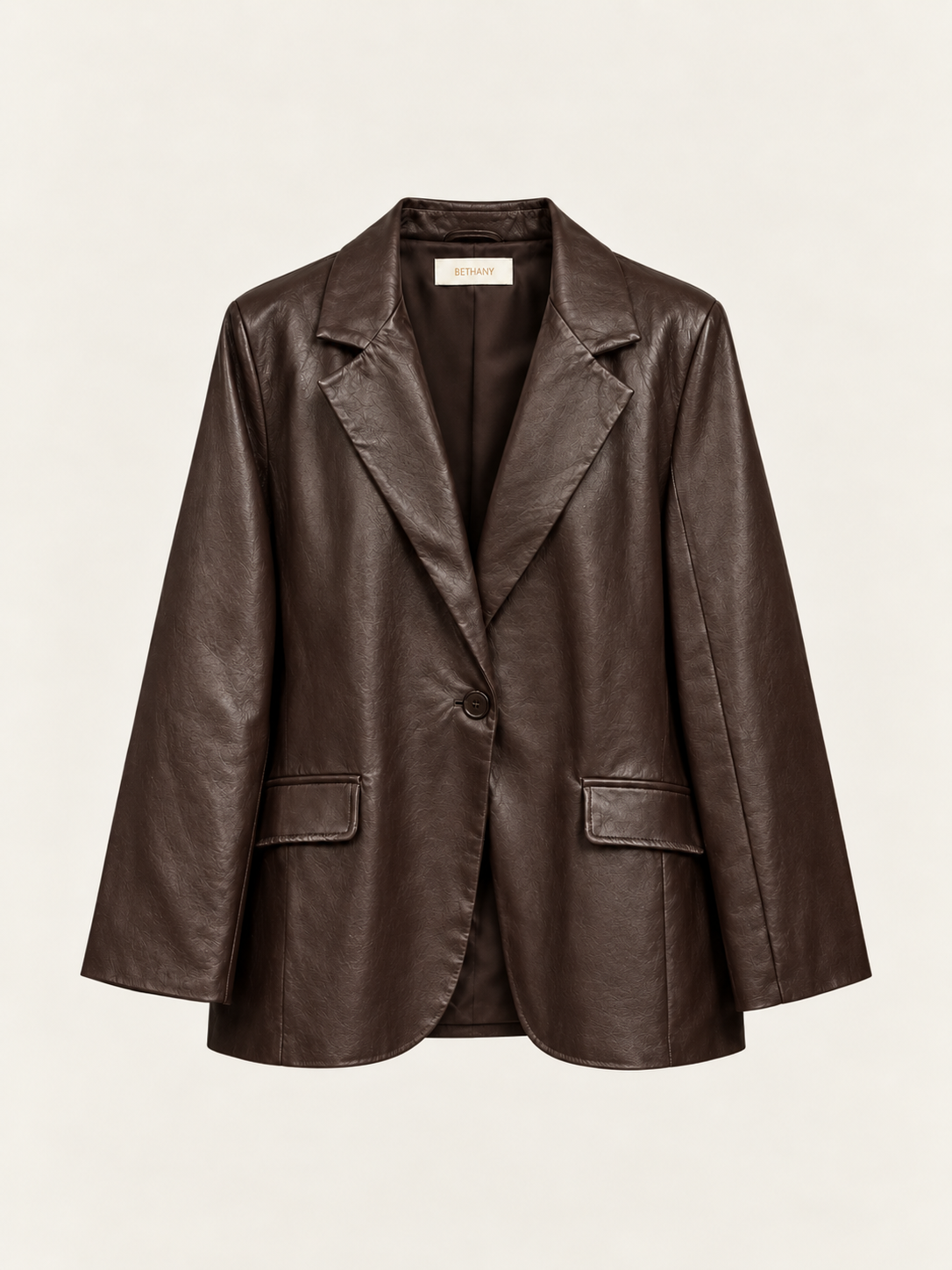 Blazer Effetto Pelle Elegante