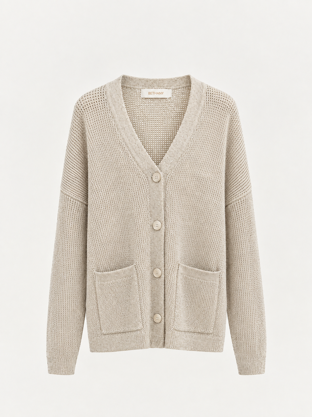 Cardigan Aurora Traforato con Scollo a V
