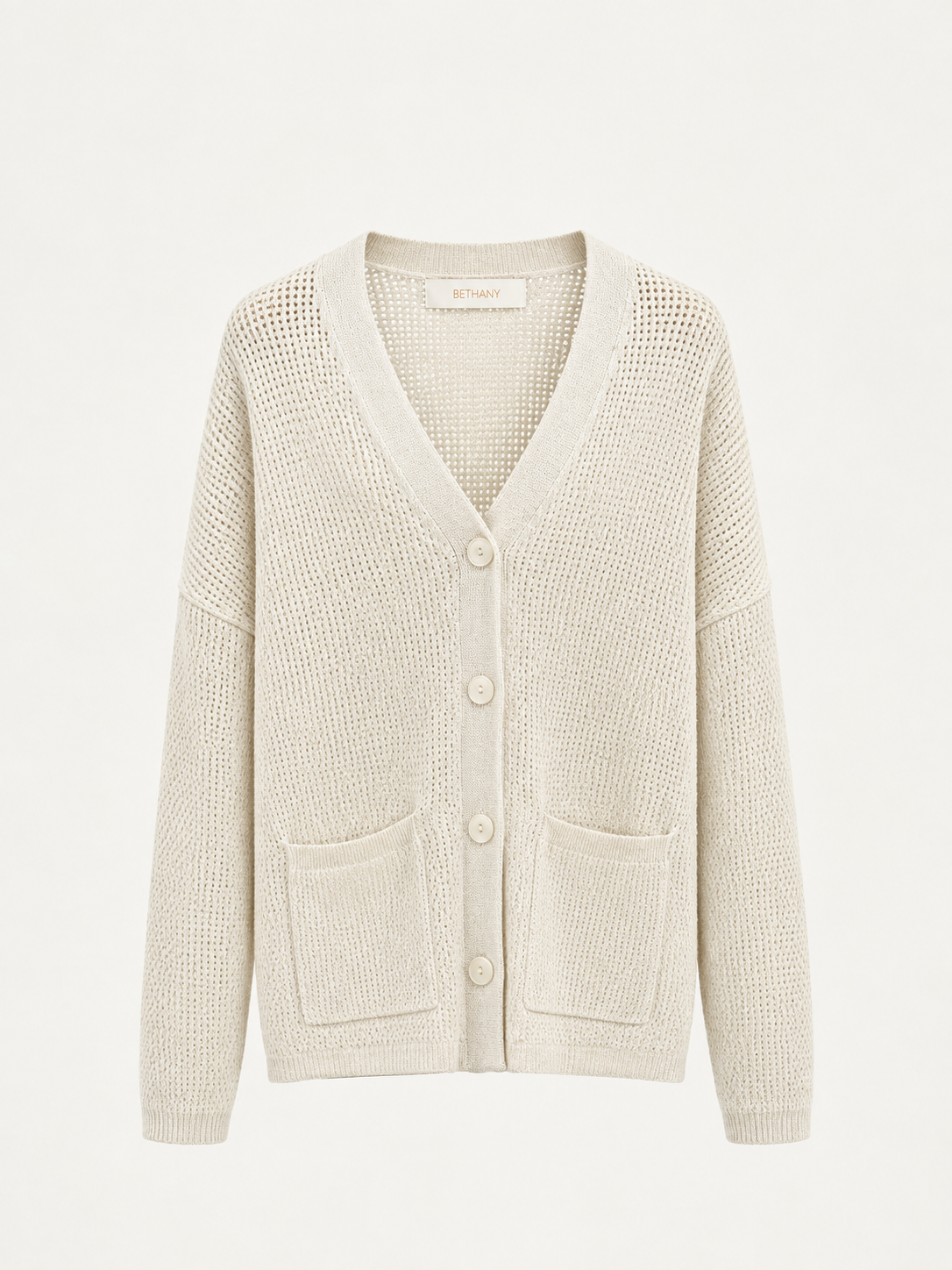 Cardigan Aurora Traforato con Scollo a V