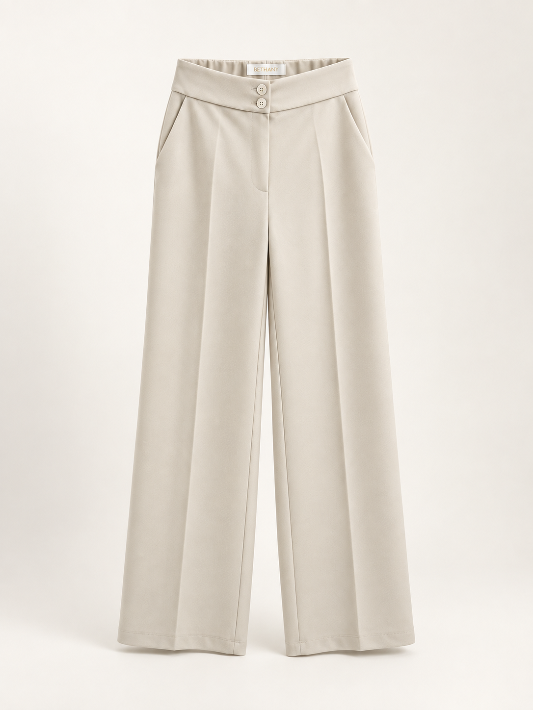 Pantalone Palazzo Clarissa Vita Alta con Doppio Bottone