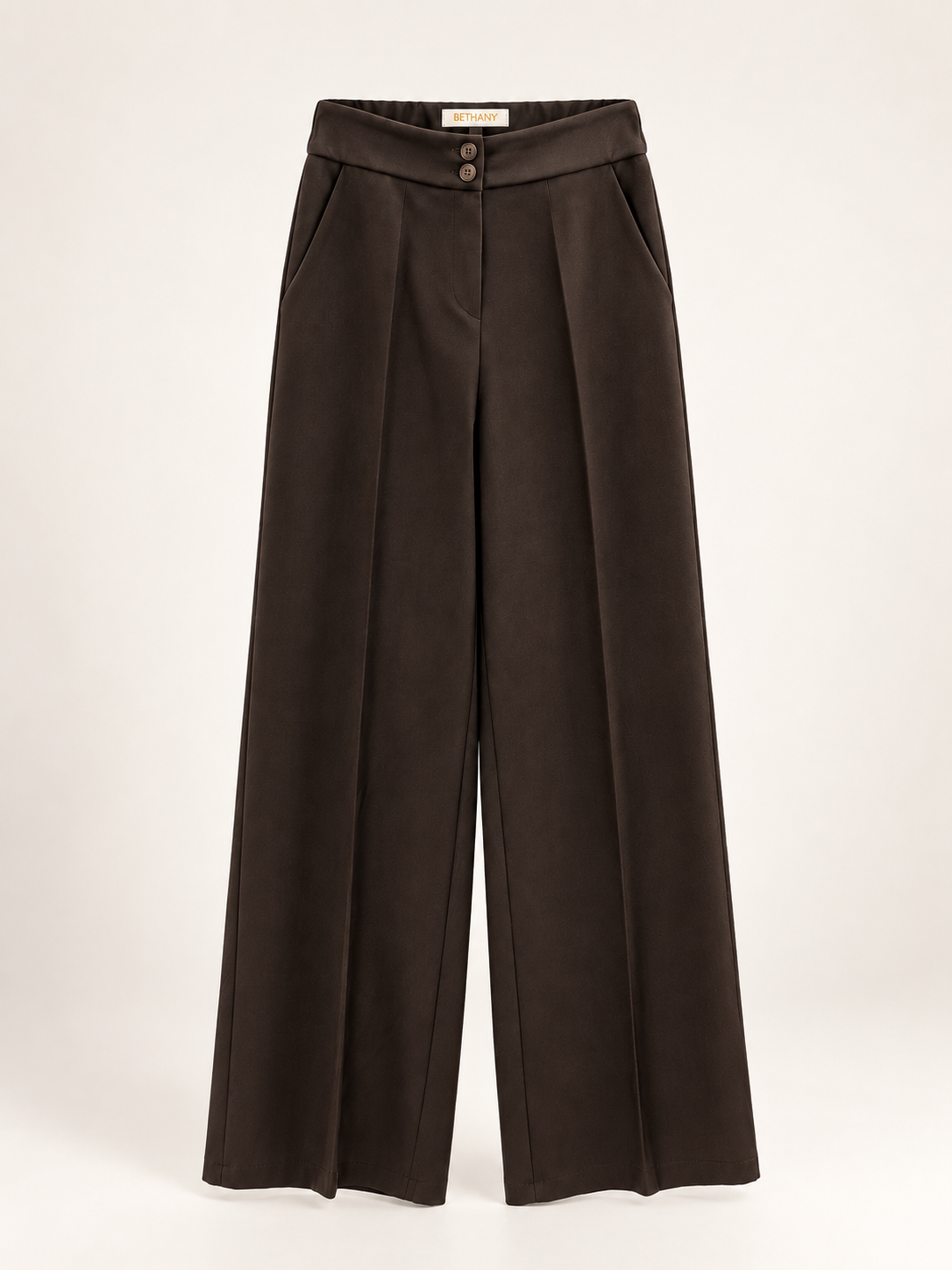 Pantalone Palazzo Clarissa Vita Alta con Doppio Bottone