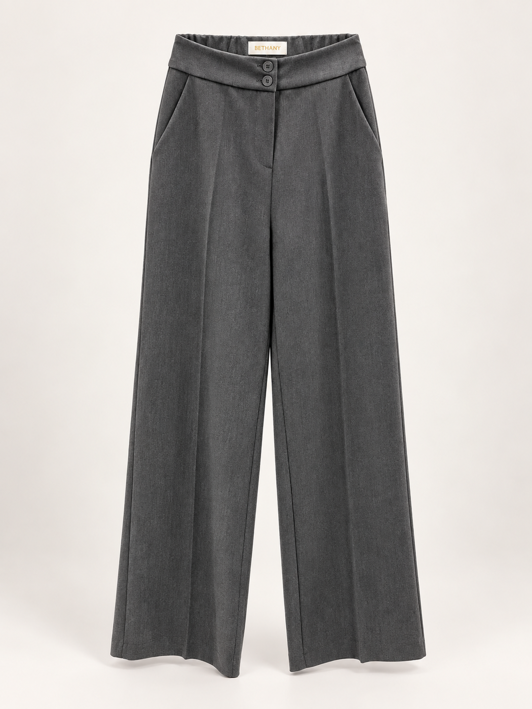Pantalone Palazzo Clarissa Vita Alta con Doppio Bottone