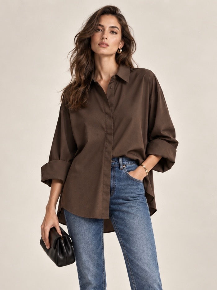 Chemisier Élise – Camicia Lunga Donna Oversize