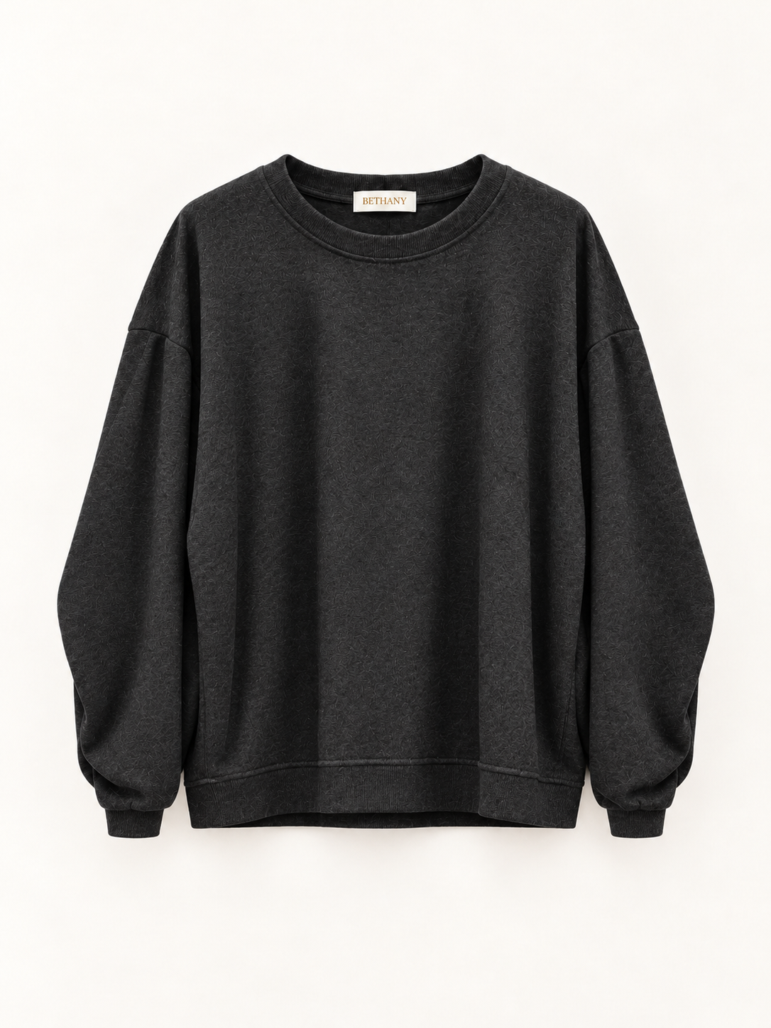 Felpa Oversize in Maglia Girocollo