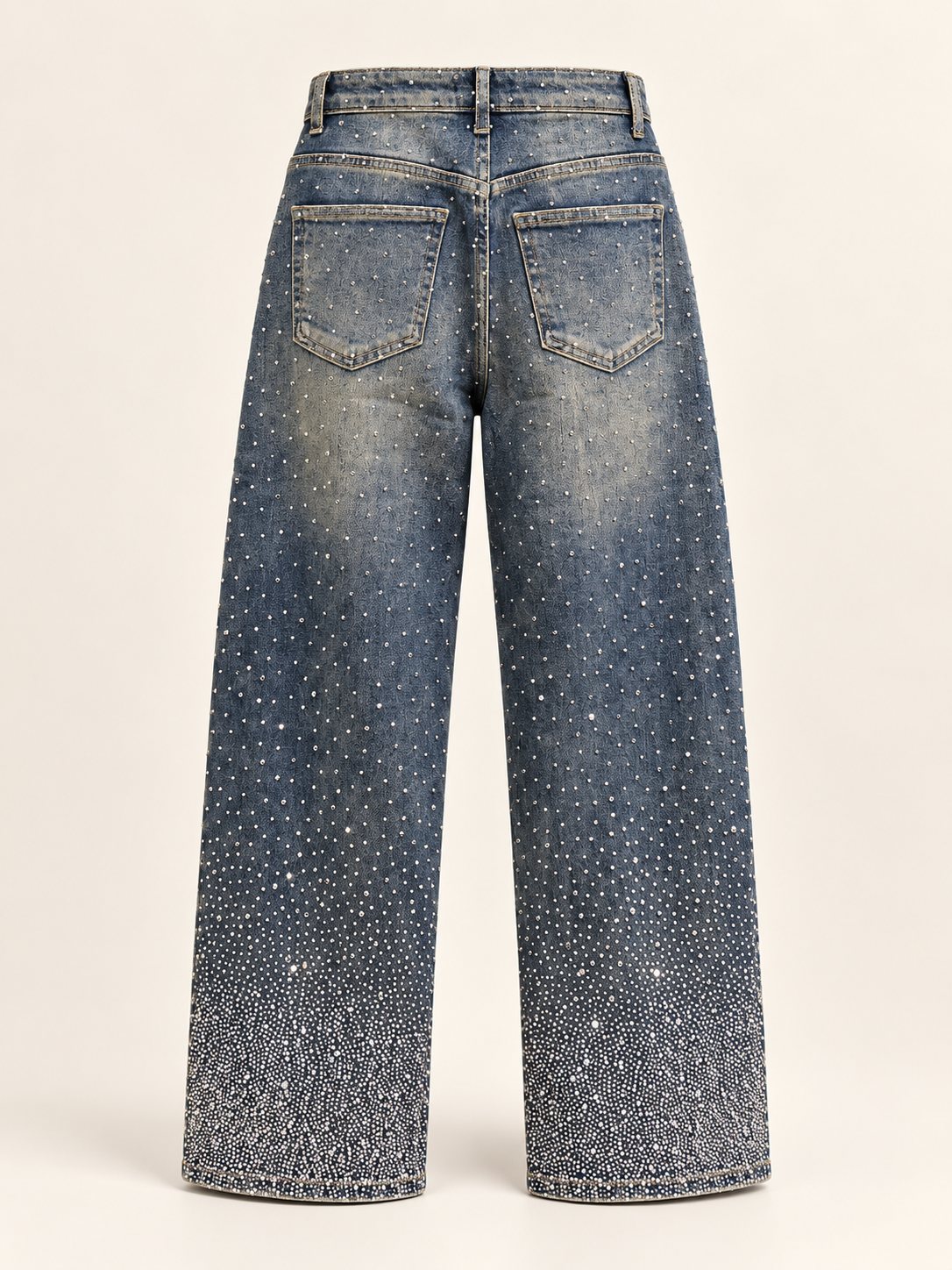 Jeans Shine a Palazzo con Brillantini