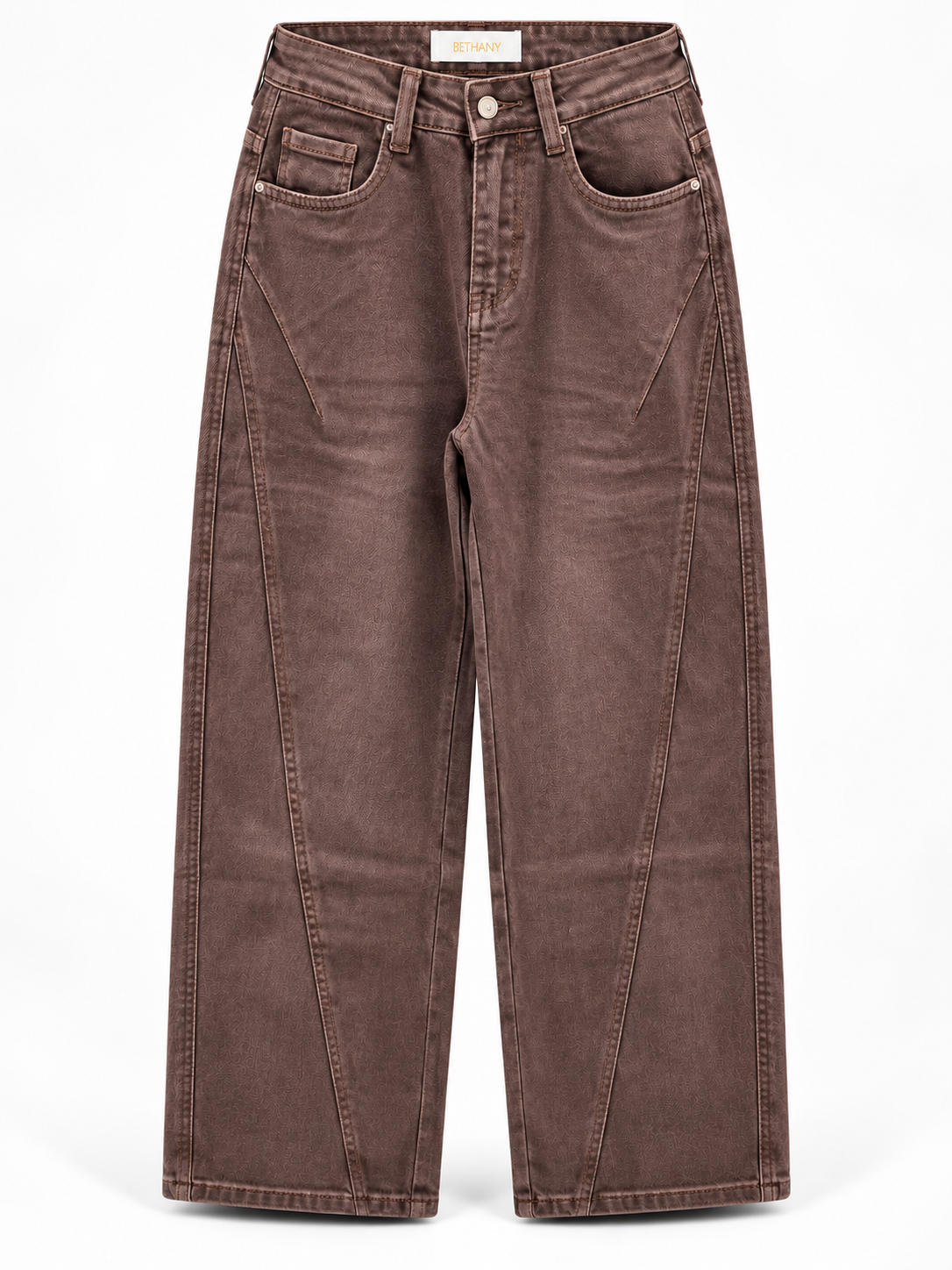Jeans Ofelia – Denim Wide Leg con Cuciture Sagomate
