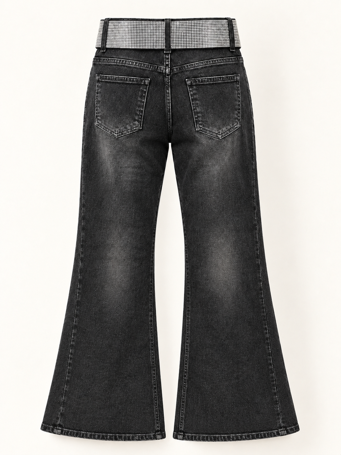 Denim Flare con Cintura Strass