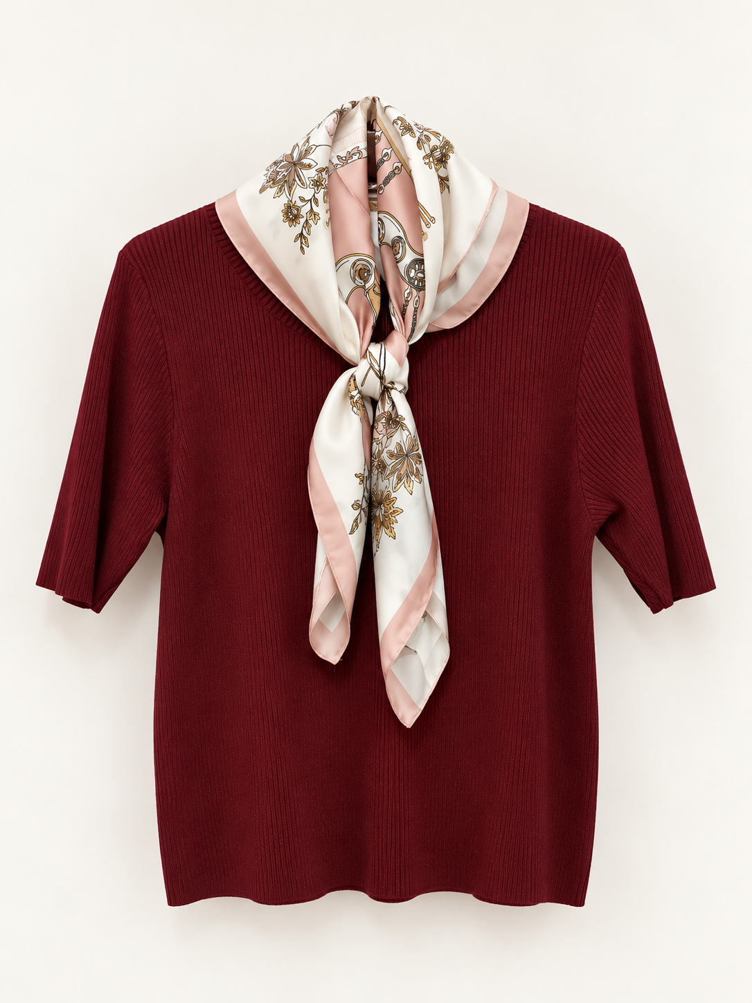 Maglia Foulard con maniche 3/4