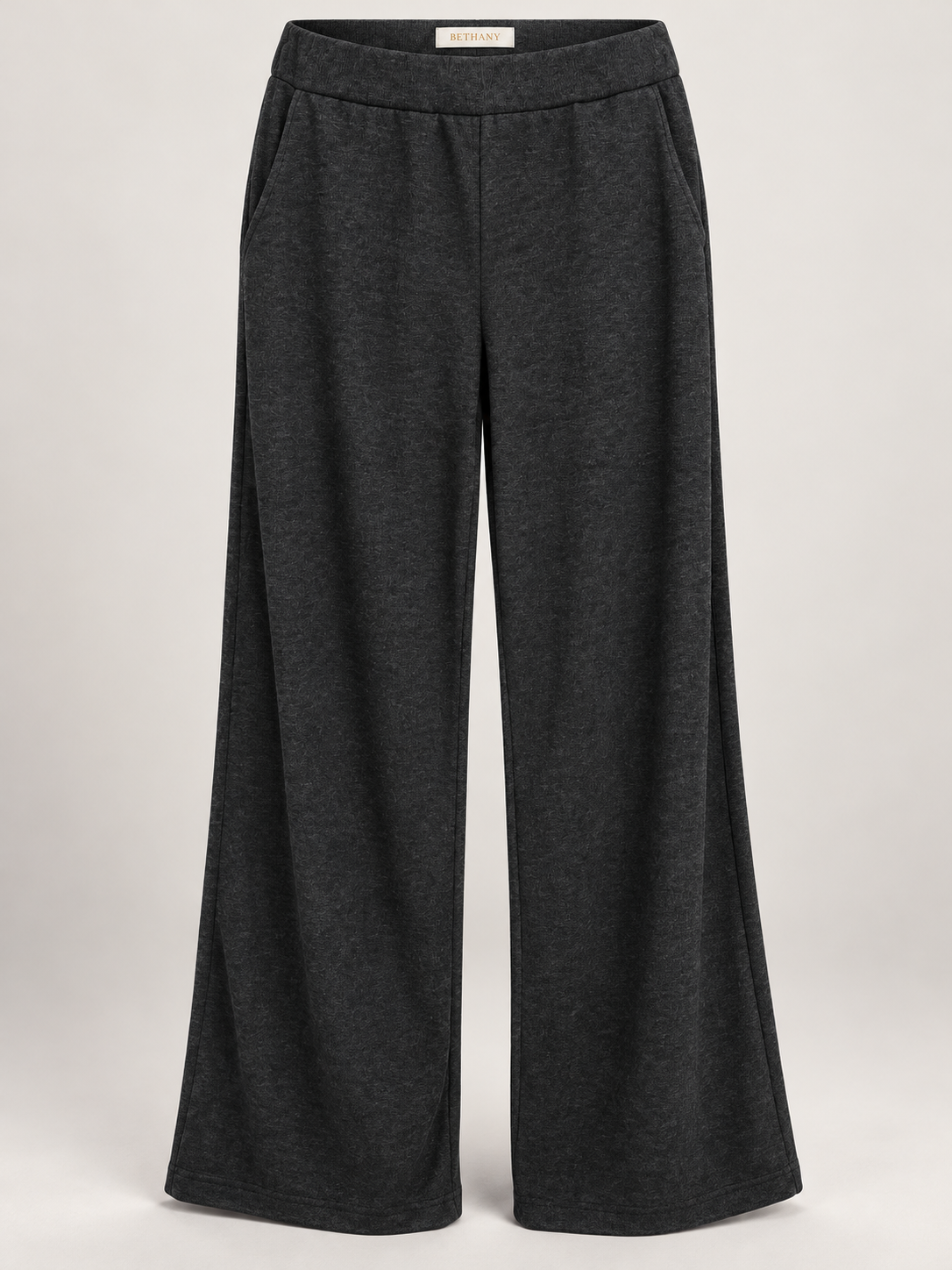 Pantaloni Palazzo in Maglia a Gamba Larga