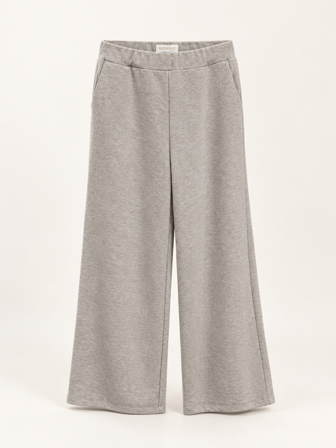 Pantaloni Palazzo in Maglia a Gamba Larga