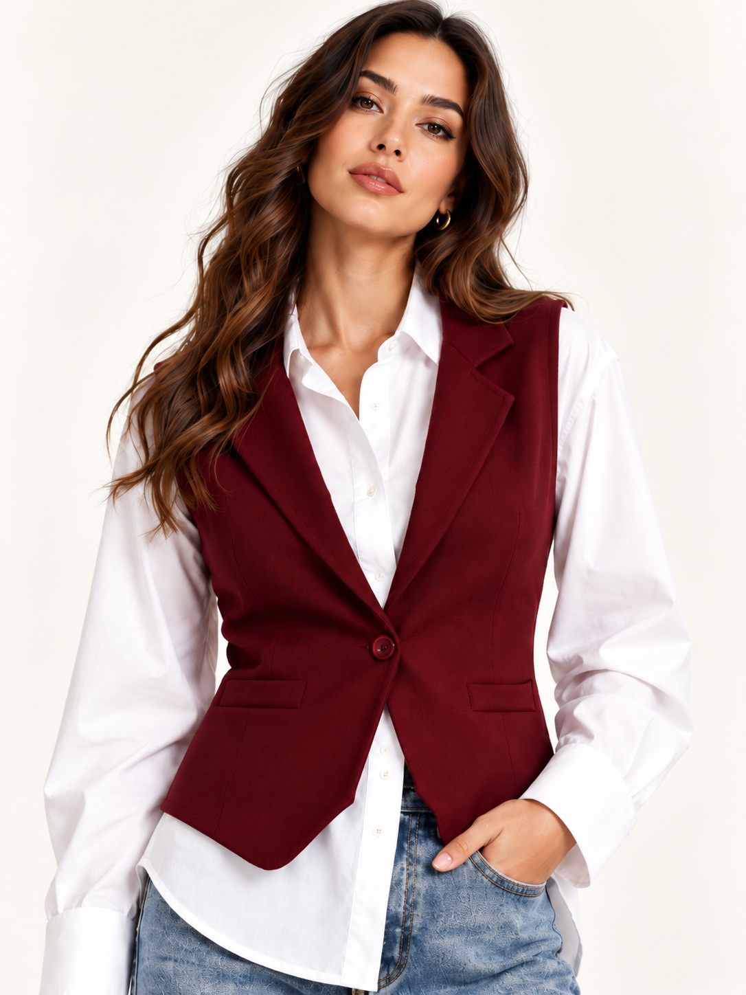 Gilet Dea con bottone