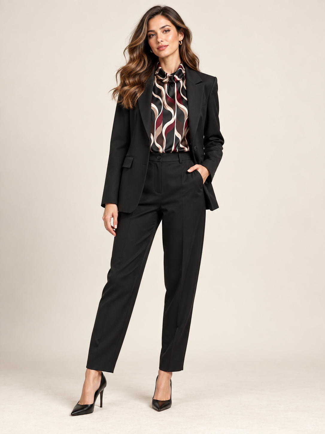 Pantalone Cargo Morena Vita Alta con Elastico