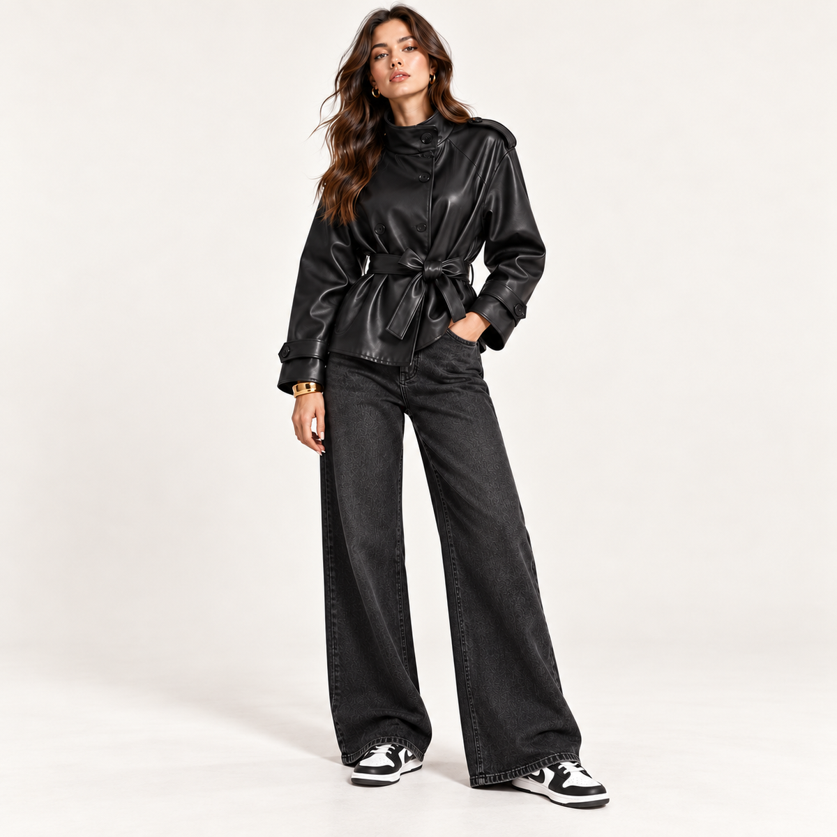 Jeans Trendy in Denim a Palazzo