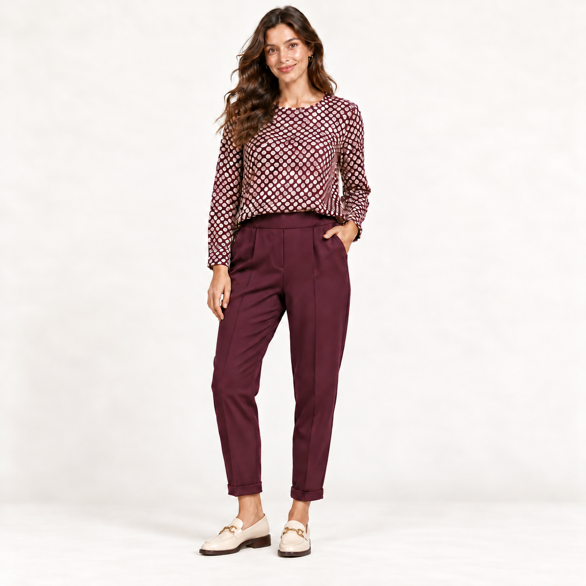 Pantalone Tailored Elegante con Vita Elasticizzata