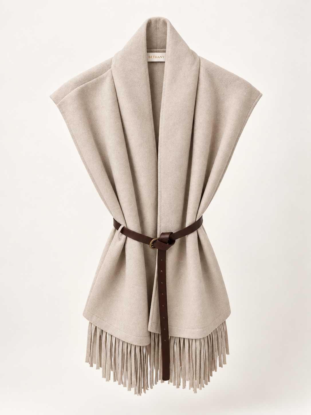 Gilet Margareth con Frange e Cintura in Vita