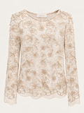 Maglia Elegance in Pizzo con Fiori in Ciniglia