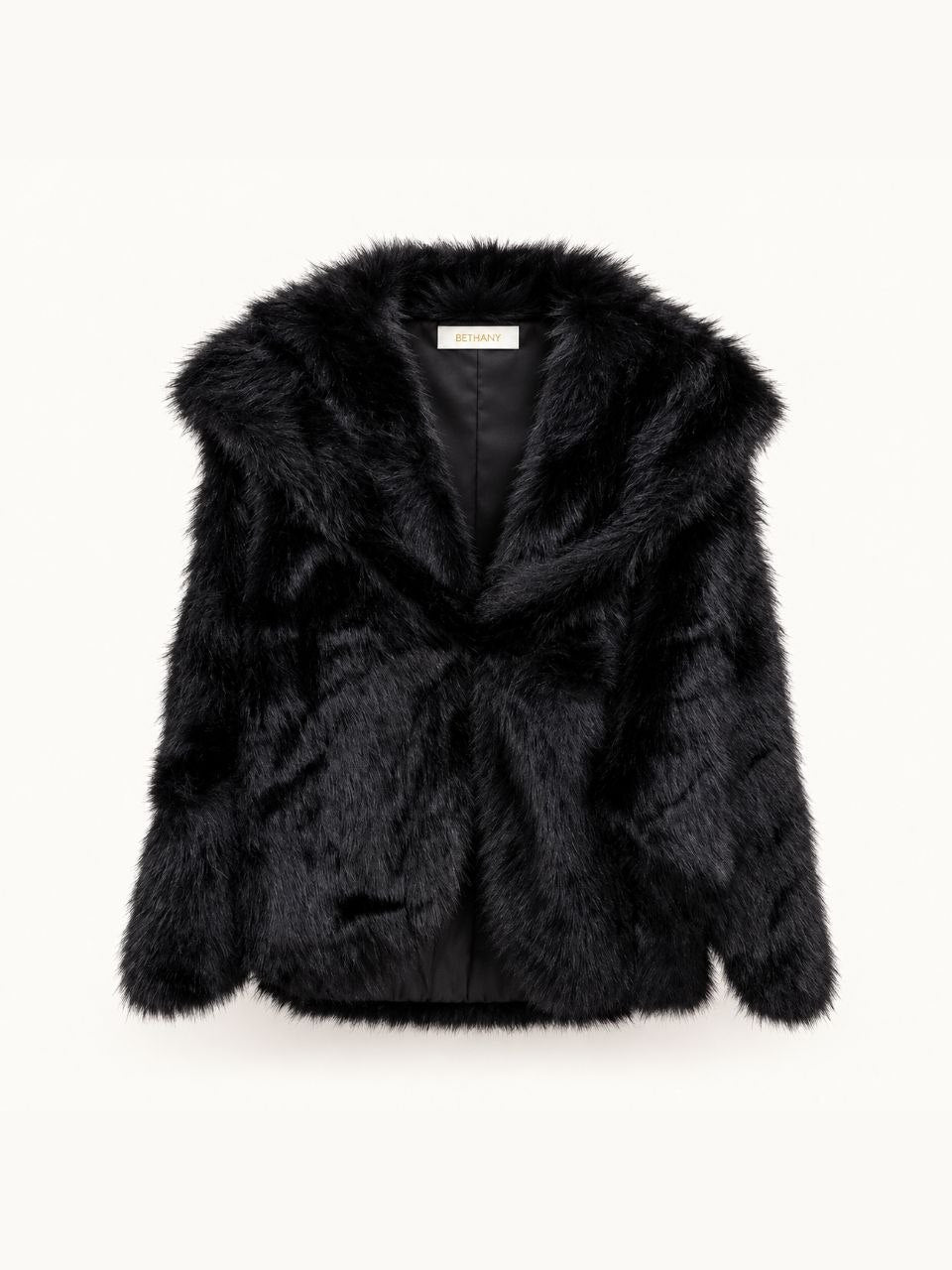 Pelliccia Eco-Fur Colette con Collo Ampio