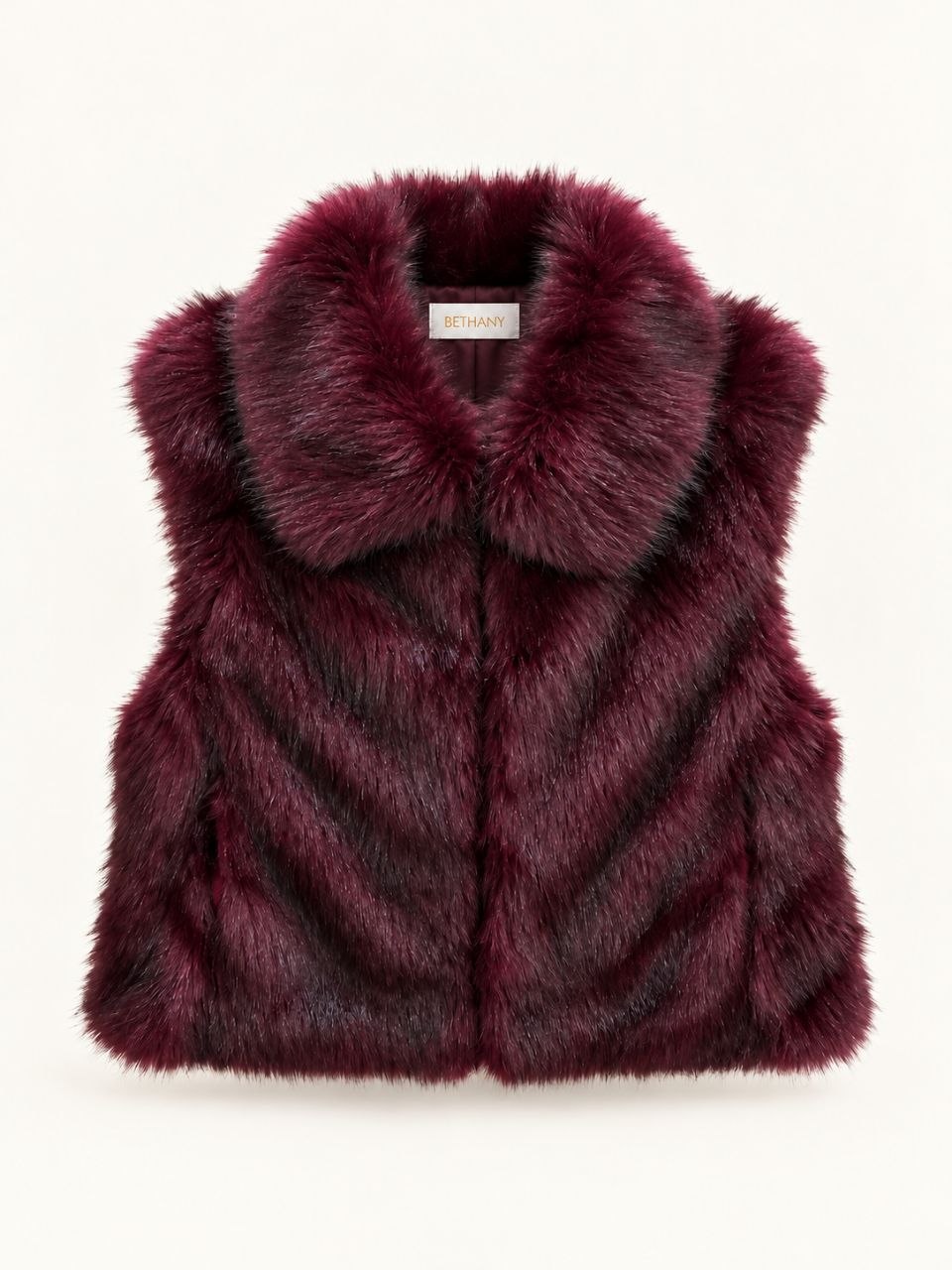 Gilet Nadine in Ecopelliccia con Collo Ampio – Smanicato Elegante