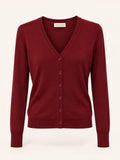 Cardigan Charlotte con Bottoni, Scollo a V e Maniche Lunghe