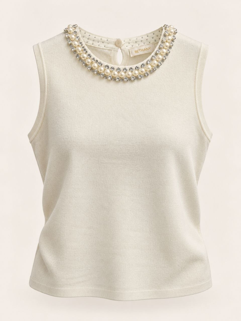 Maglia giromanica Chic con applicazioni gioiello