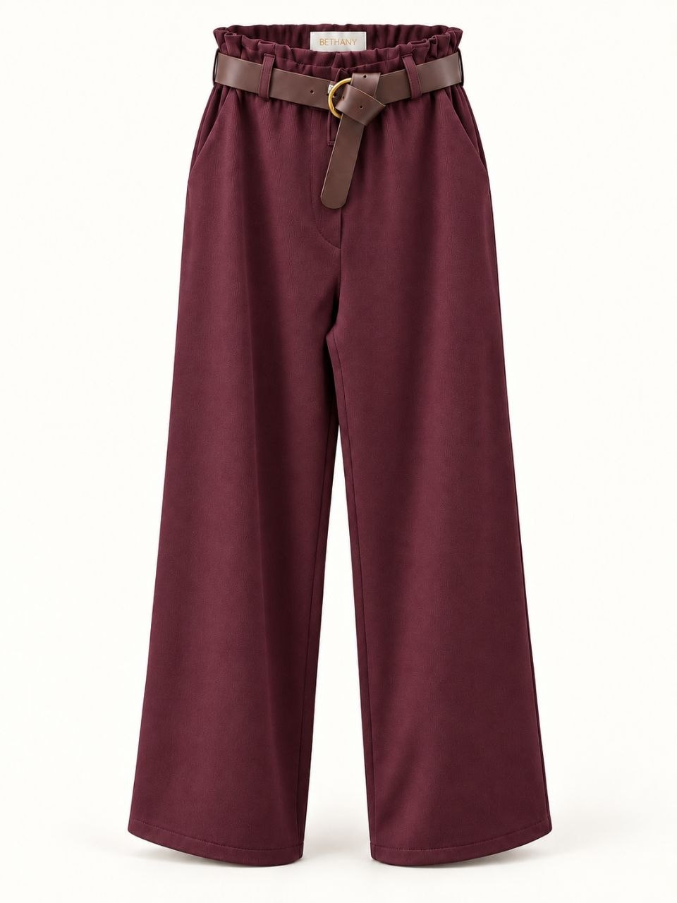 Pantaloni Palazzo Betty Vita Alta, Gamba Larga e Cintura Inclusa